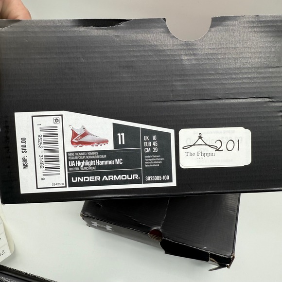 Under Armour UA Highlight Hammer MC Football Cleats White Red Mens 11 - Picture 7 of 7